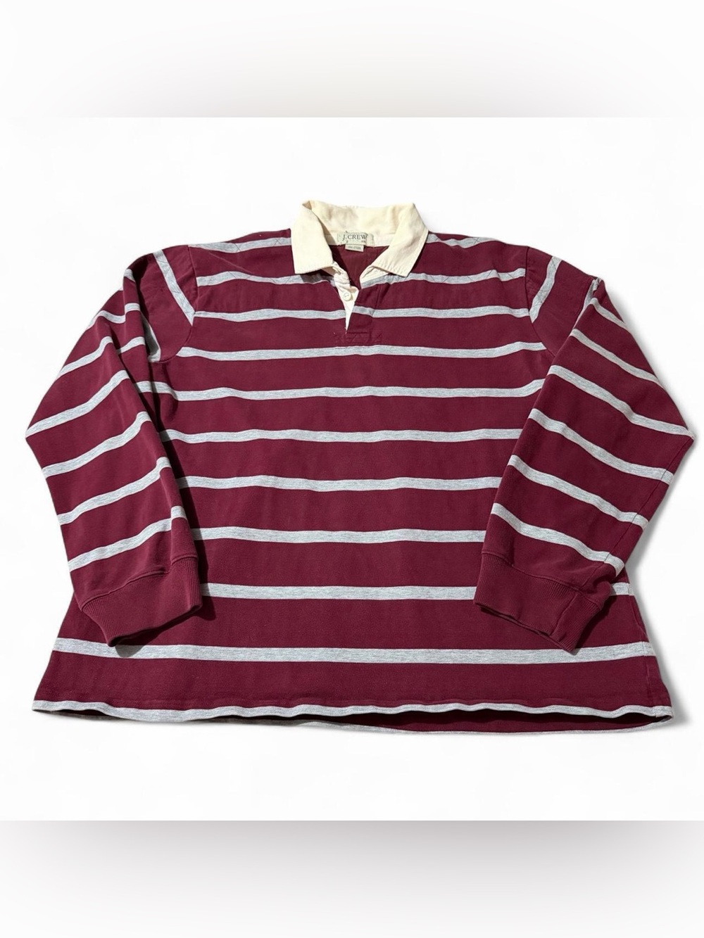 Men’s J Crew Striped Rugby Polo Shirt Size 2XL